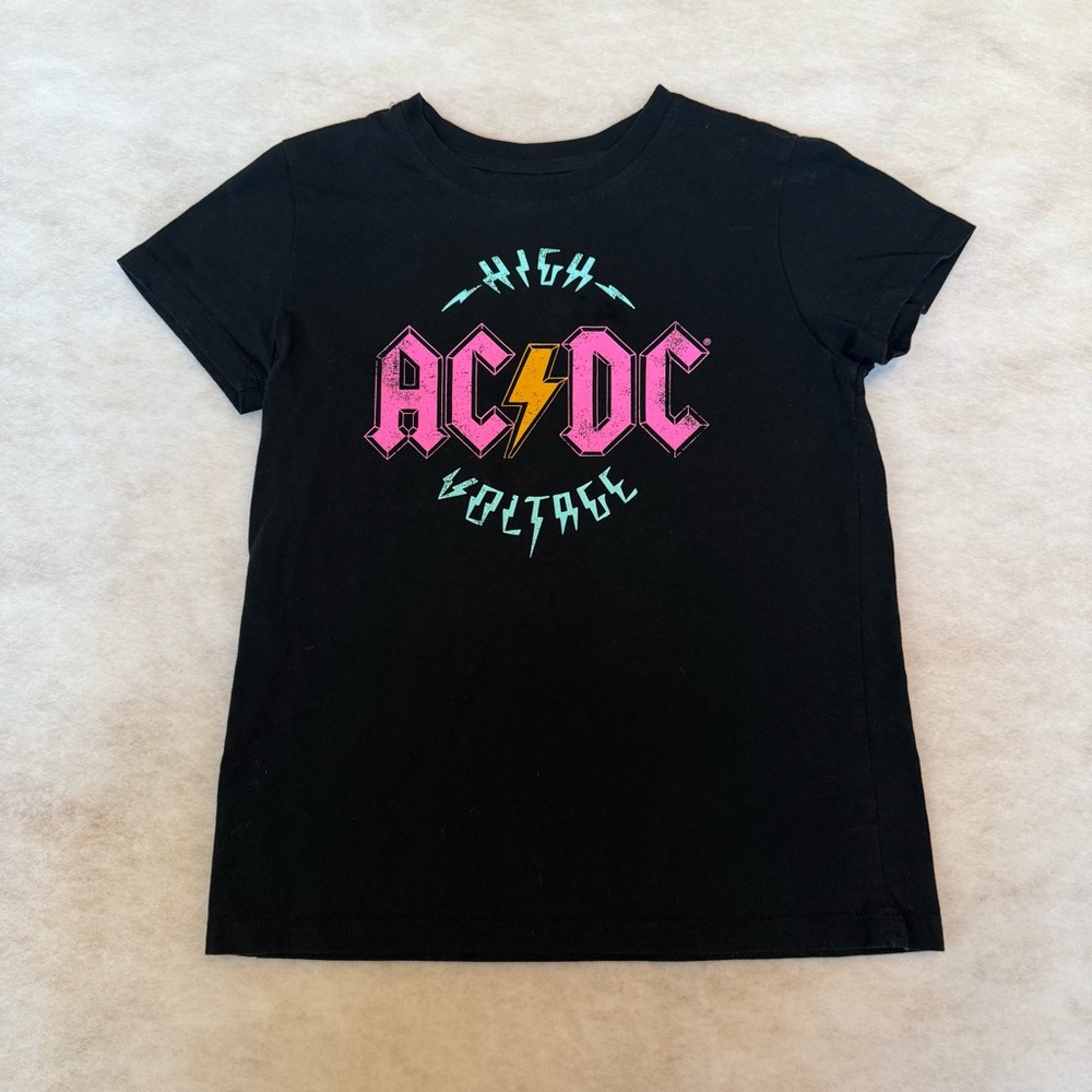 AC/DC Kids Black Graphic T-Shirt